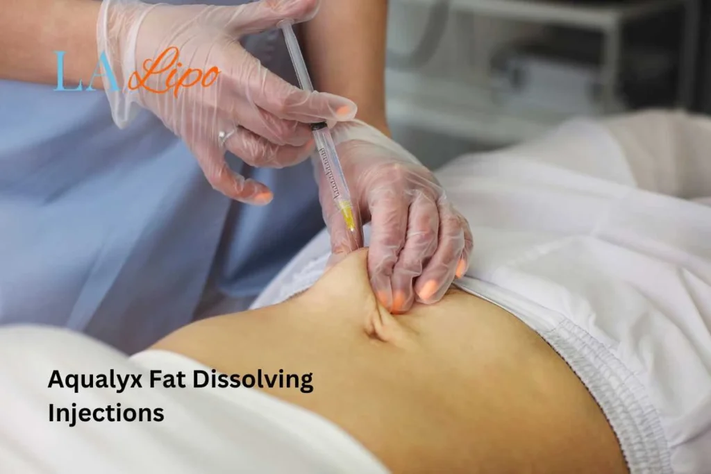 woman having fat dissolving injections Havant in the stomach