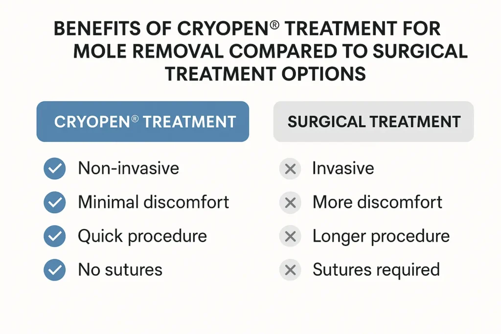 Benefits of professional mole-removal assessment at LA LIPO Havant
