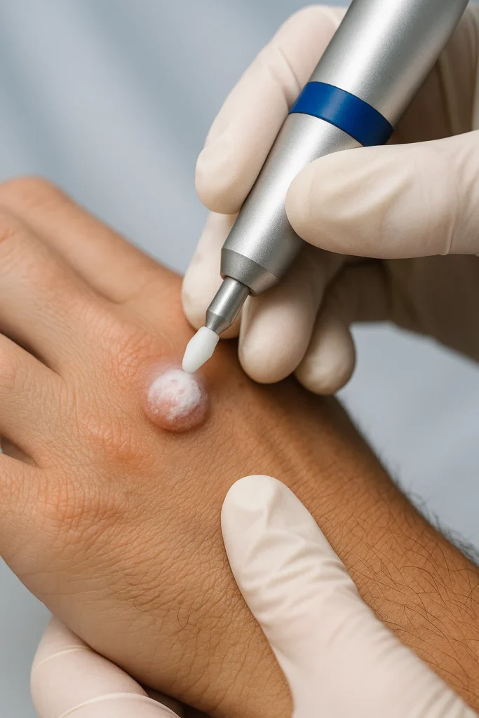 example of wart removal Havant using cryopen
