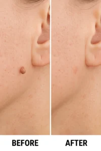 Skin tags removal Havant before and after