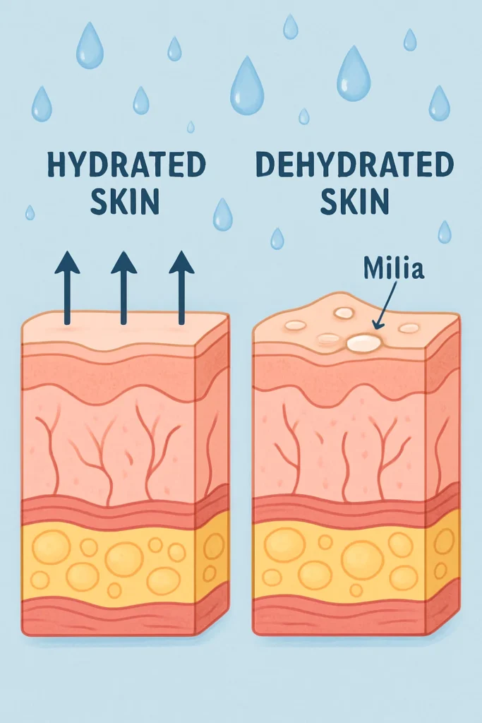 The importance of hydration and milia production Havant
