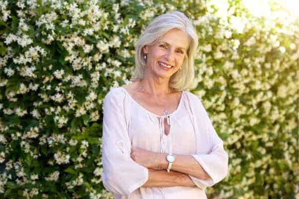 Older woman happy with urinary incontinence treatment Havant